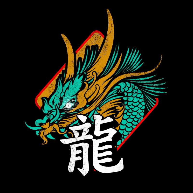 Drache China Schirftzeichen