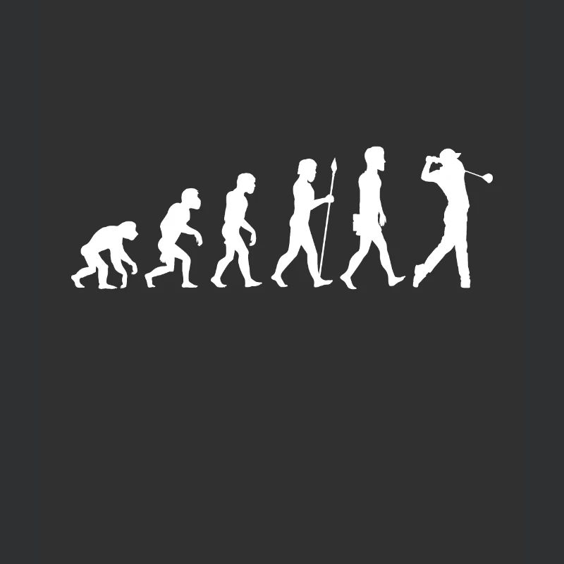 Golf Evolution Golfer Caddy Geschenk Golfspieler