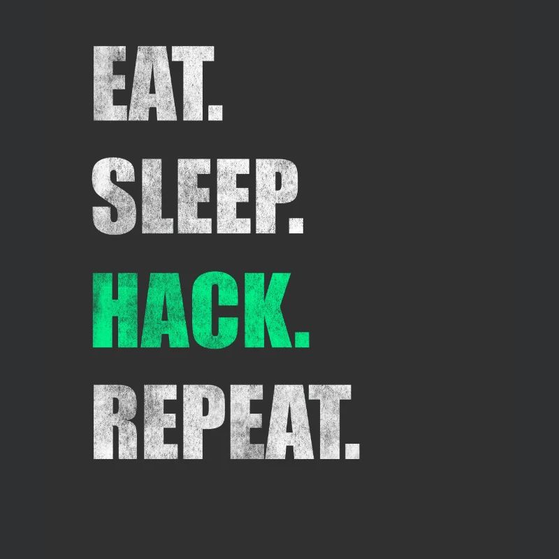 Eat Sleep Hack Repeat Hacker Hacken
