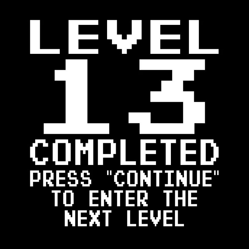 Level 13 Complete 13 Years Gamer Level 13 Complete