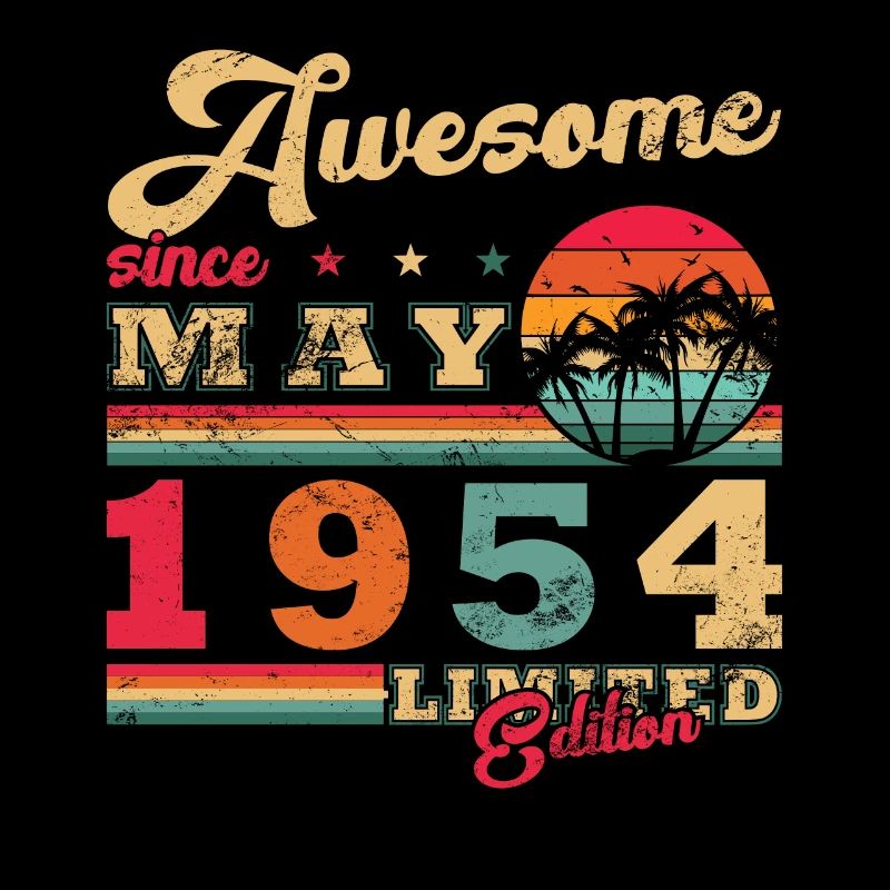 May 1954 May Birthday 1954 May Original