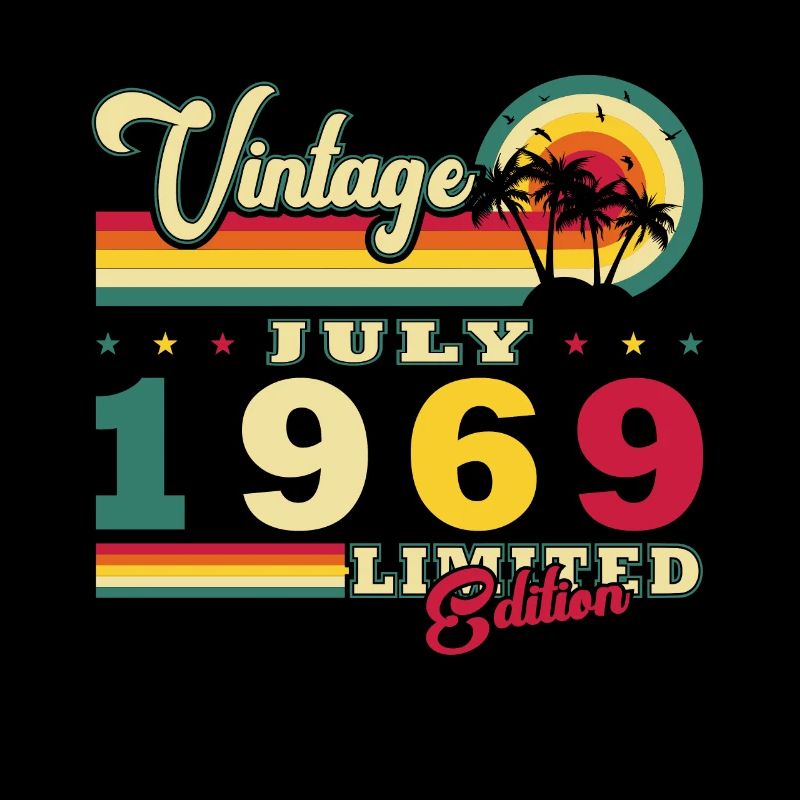 Vintage Juli 1969 Geburtstagsgeschenk Juli 1969