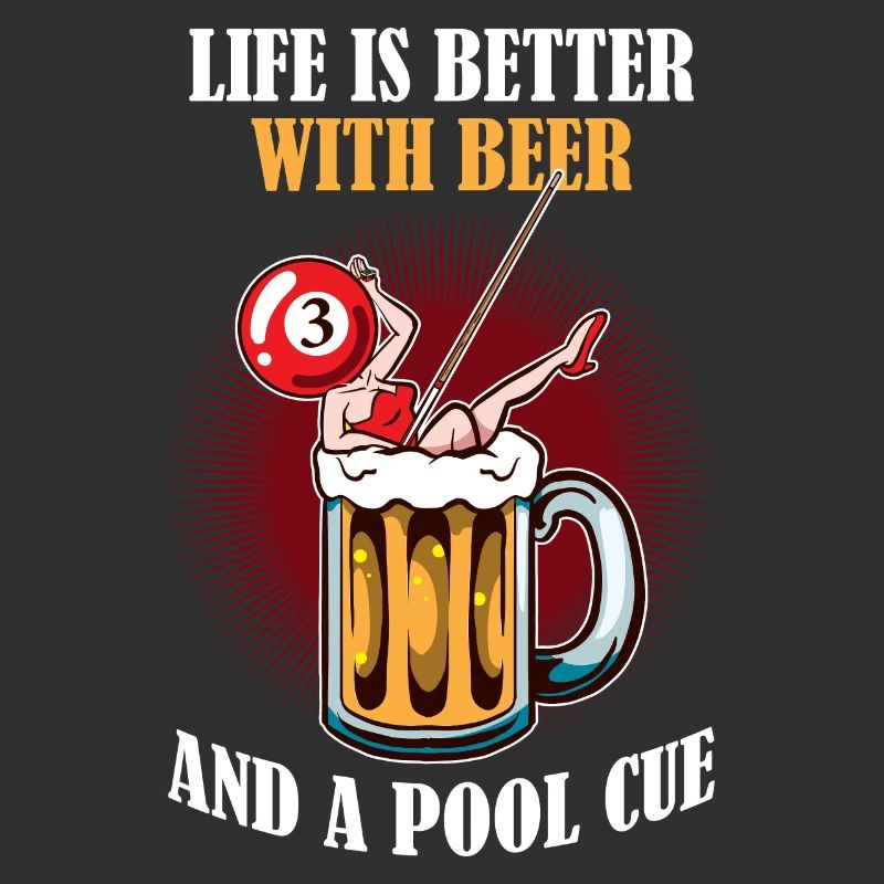 Bière et un cadeau de billard de queue de piscine
