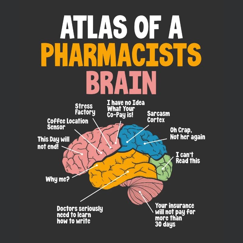 Pharmacists brain Pharmacy Technician Stud