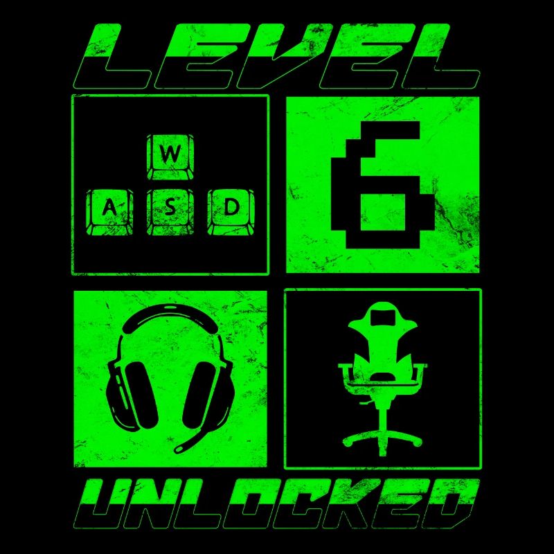 6. Geburtstag 6 Jahre Level 6 unlocked Geschenk