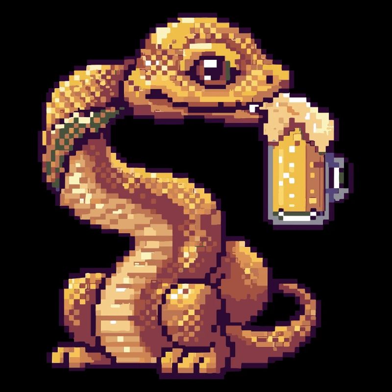 Snake Cobra Pixel Beer