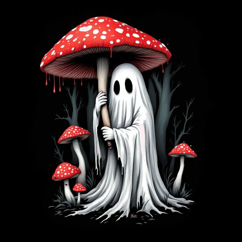 Cottagecore Aesthetic Ghost Mushroom