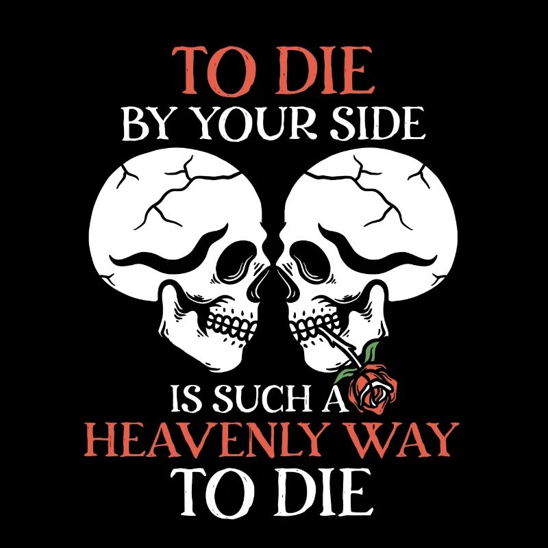 Romantic Gothic Skull Bones Skeleton Roses Death