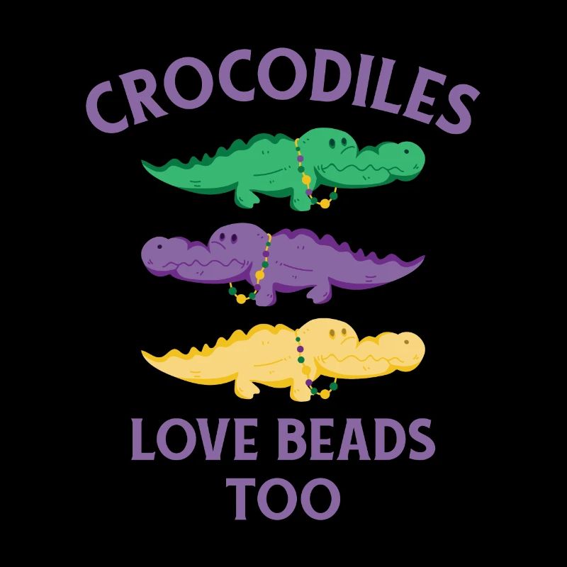 Mardi Gras Carnival Crocodile Beads Wildlife