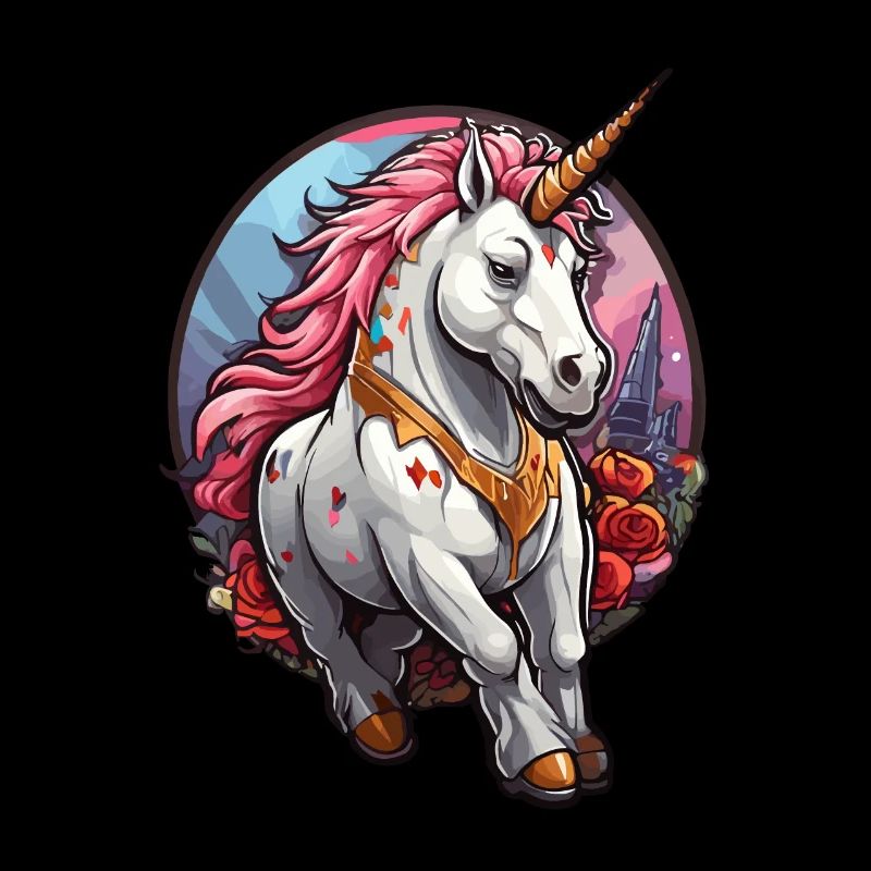 Unicorn with pink mane