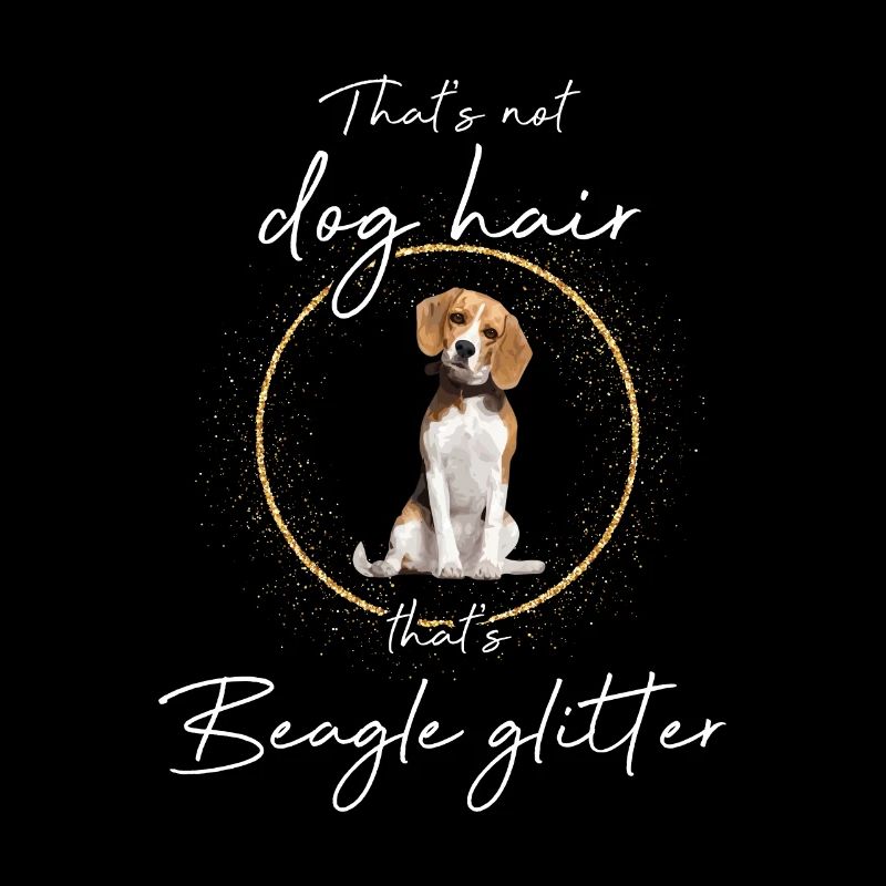 Das ist Beagle Glitzer Hund