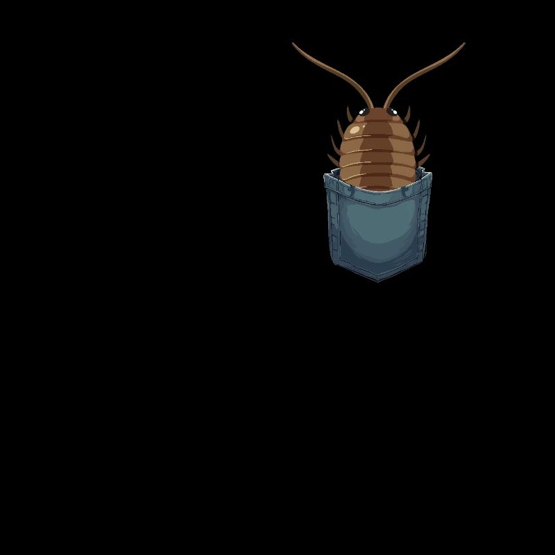 Pill Bug Illustration for Rollie Pollie Mom Isopod