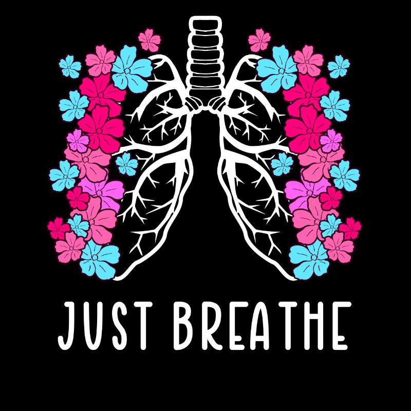 Lungs filled with flowers - just breathe