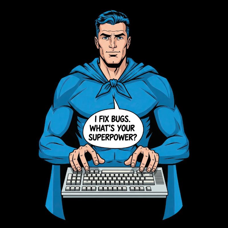 Superheld: Ich fixiere Bugs!