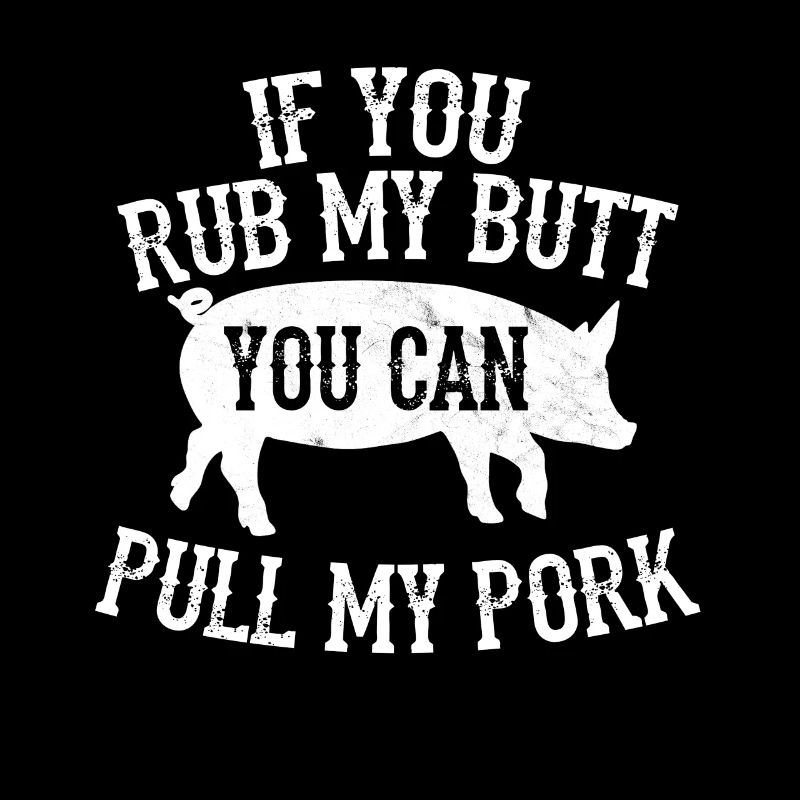 BBQ Pulled Pork Grillen Spruch Schwein Geschenk