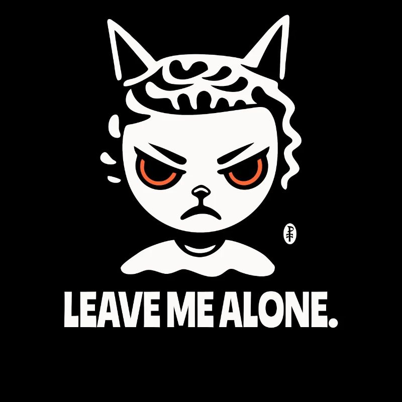 Laisse-moi tranquille, une fille de chat de dessin animé