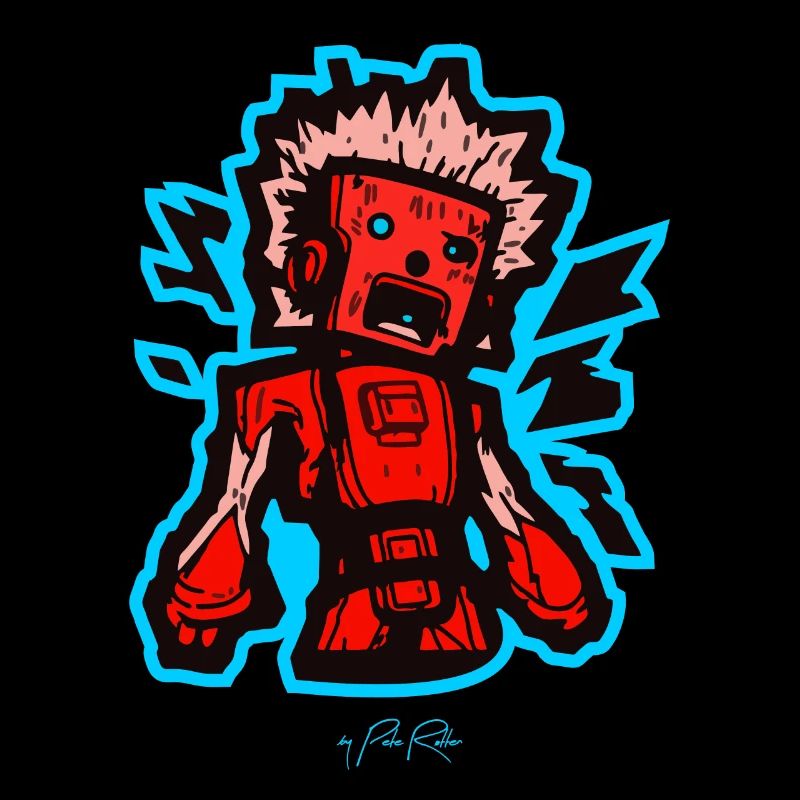 technological melancholy, robot agony type