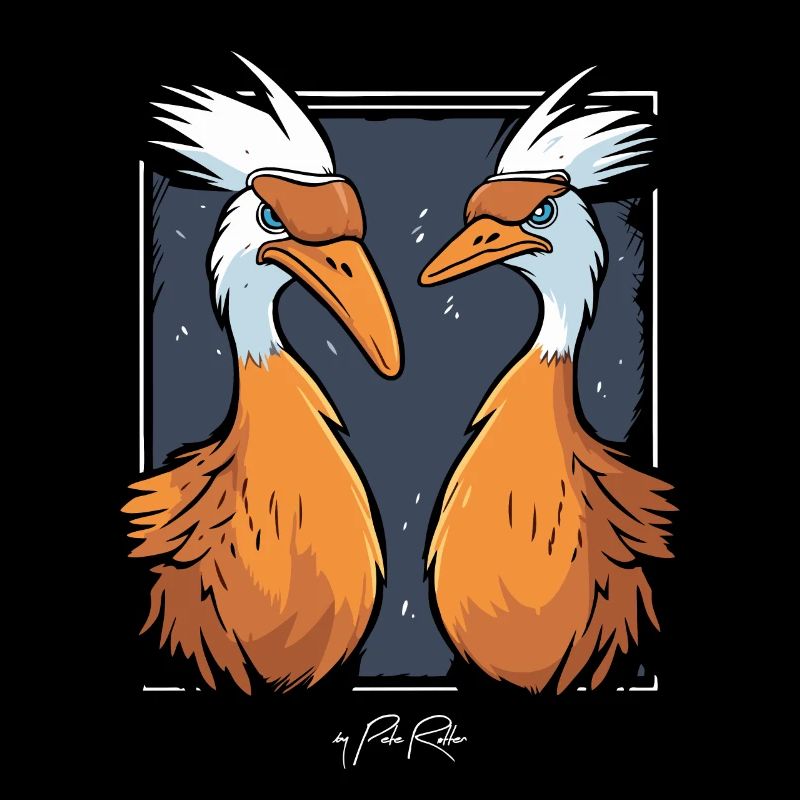 Deux oiseaux étranges