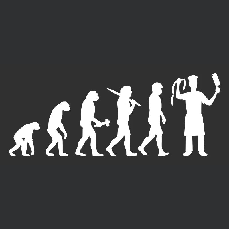 Metzger Fleischer Metzgerei Evolution Geschenk
