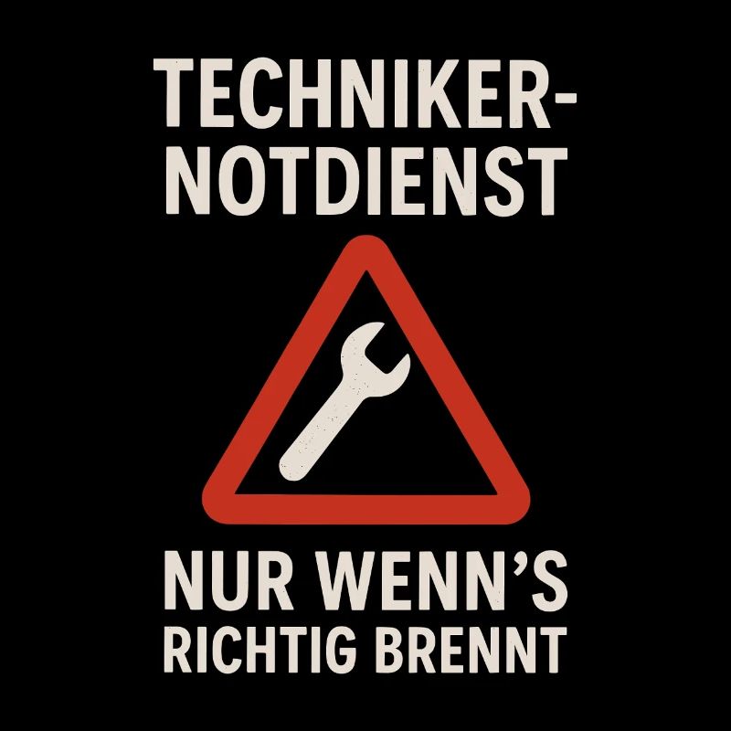 Technikernotdienst mit Warnsymbol
