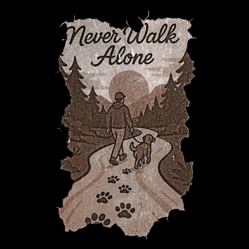 Never Walk Alone mit Hundemotiv