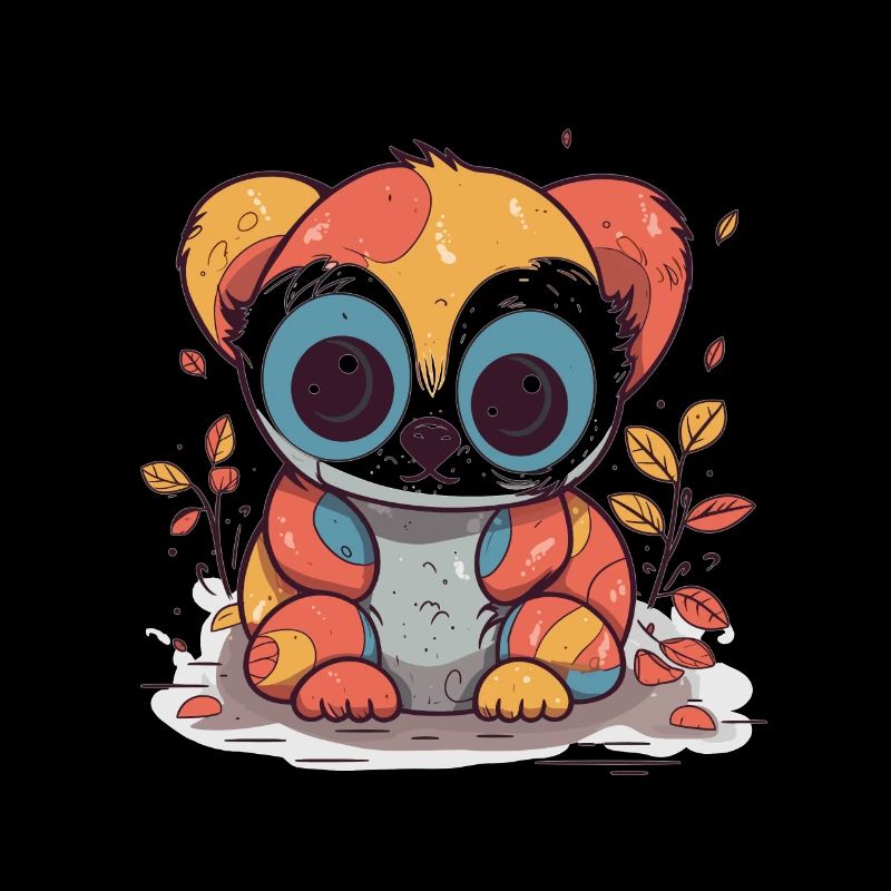 Netter Anime -Stil Langsam Loris Kawaii