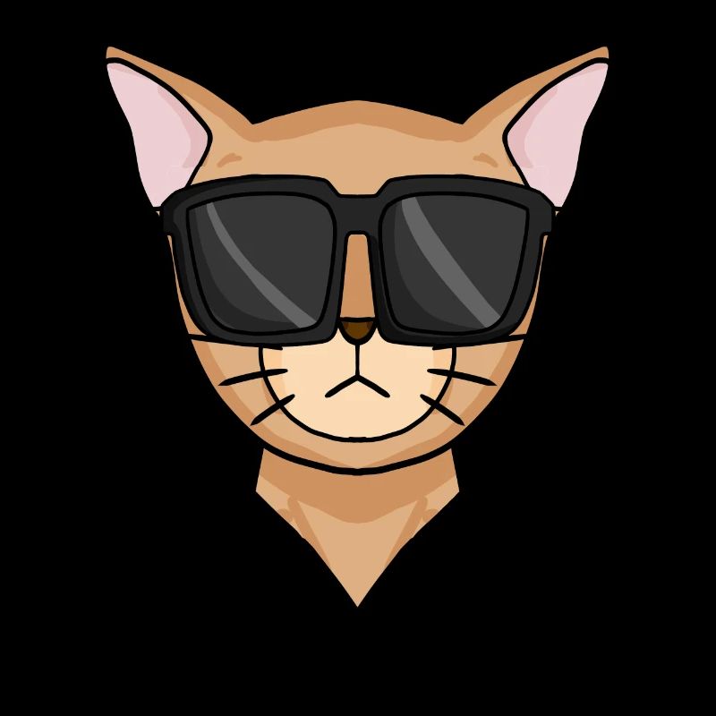 Abyssinian cat cat with sunglasses