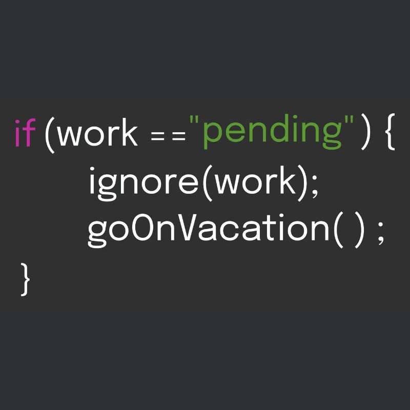 Urlaubs- und Coding-Design