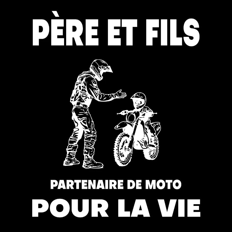 Motorrad Vater und Sohn Duo Mann Partner Biker Papa