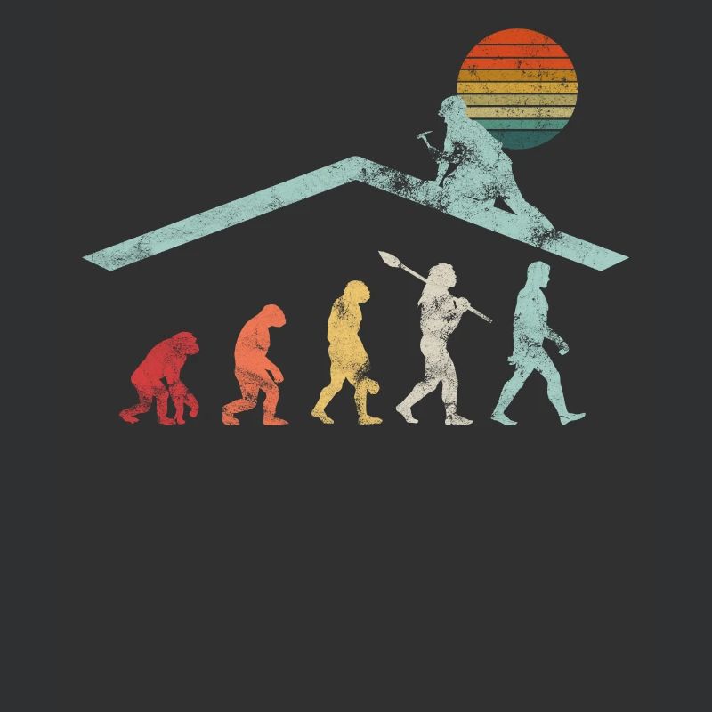 Dachdecker Handwerker Zimmermann Evolution