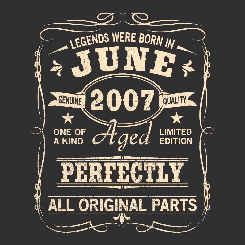 Vintage Juni 2007 Geburtstag