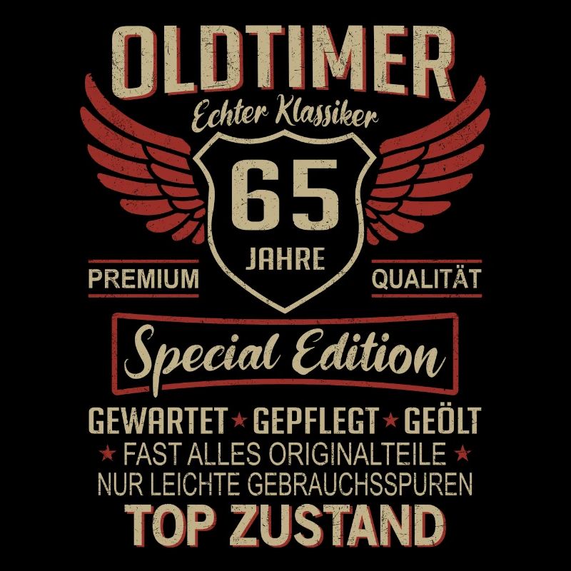 65. Geburtstag 65 Jahre Einzigartiger Oldtimer
