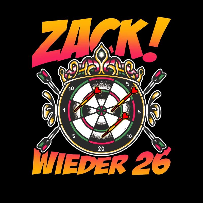Dart, Zack wieder 26, Dartscheibe, Dartpfeil, Fun
