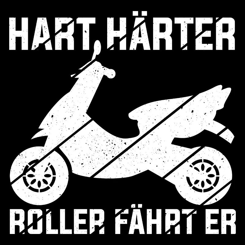 Hart Härter Roller Fährt Er Moped Mofa Mopedfahrer