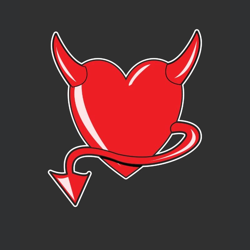 Red Heart - Devil Heart - Devil's Heart - Gift