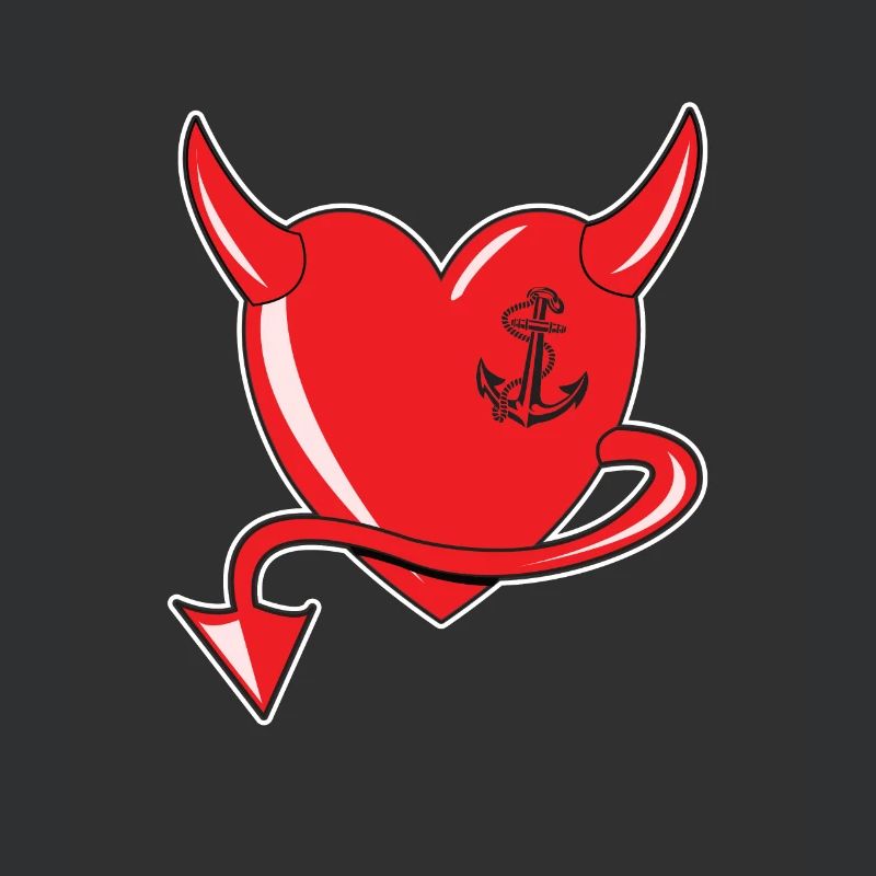 Red Heart - Devil Heart - Devil's Heart - Gift
