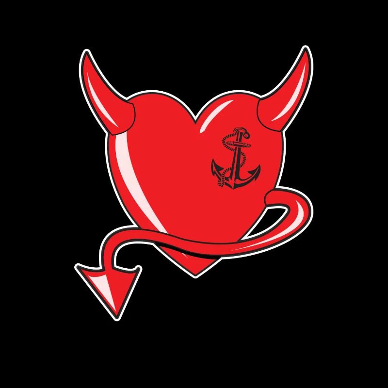 Rotes Herz - Devil Heart - Teufelsherz - Geschenk
