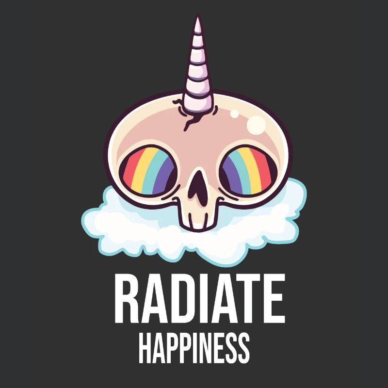 Strahlen Glück Regenbogen Hippies Schädelknochen