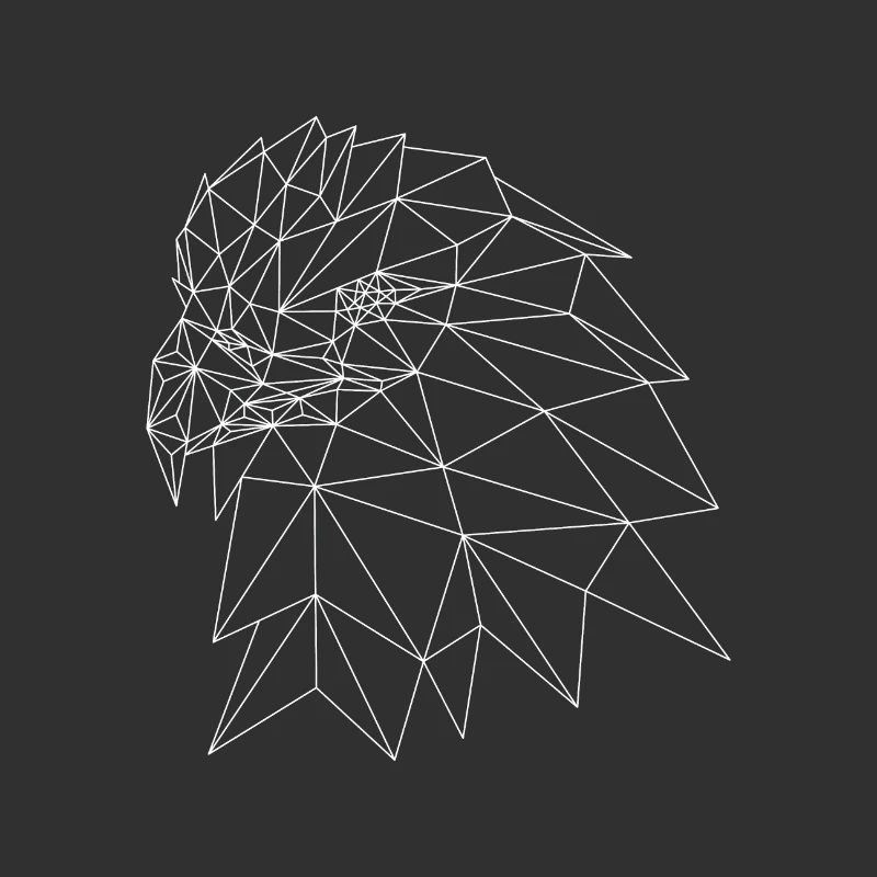 Geometric eagle head