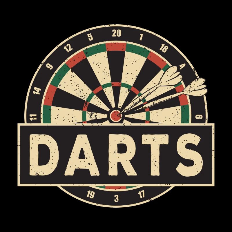 Darts Darts Darts Player Dartboard Retro