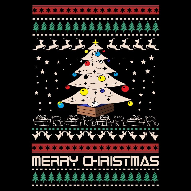 Ugly Merry Chrsimas Sweater with Christmas tree