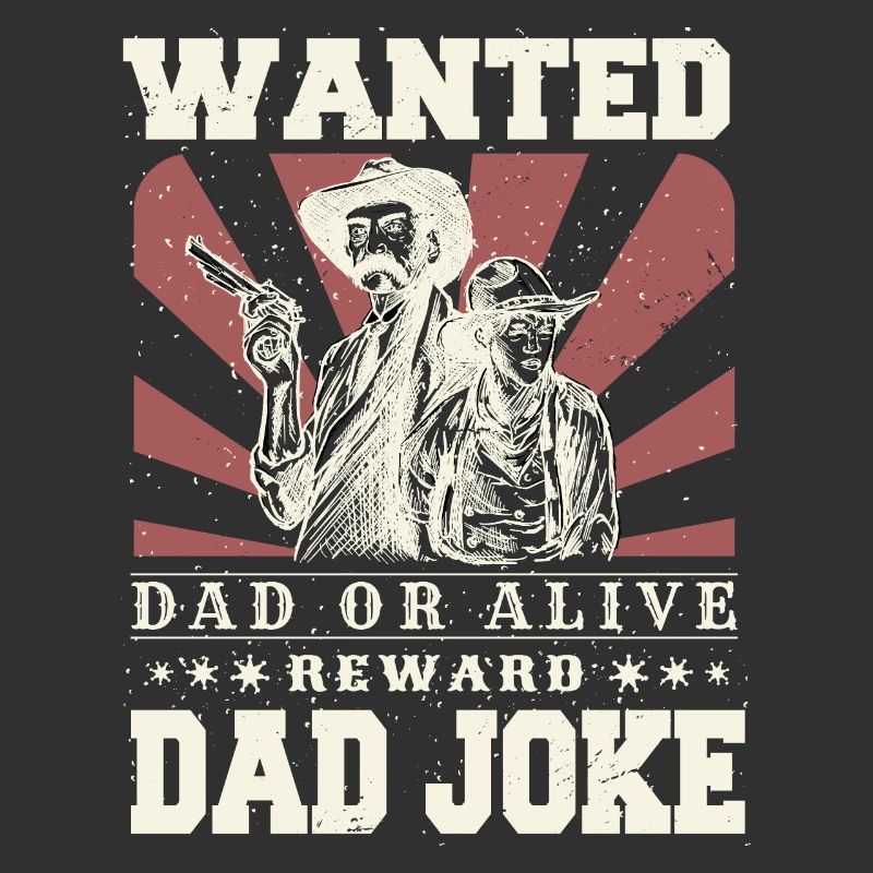 Gesuchter Vater oder lebendiger Cowboy-Vater scherzt Vatertag