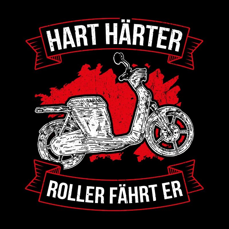 Hart Härter Roller Fährt Er Moped Mofa Mopedfahrer