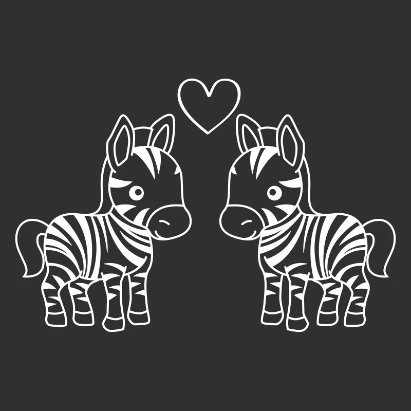 Zebra Comic Paar Liebe