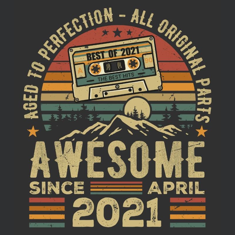 April 2021 Vintage Retro Geburtstagsgeschenk