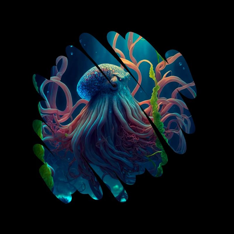 Ocean life, big octopus