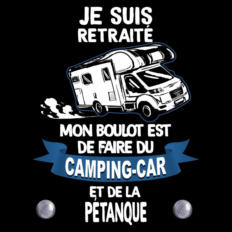 Camping-car retraité et pétanque humour