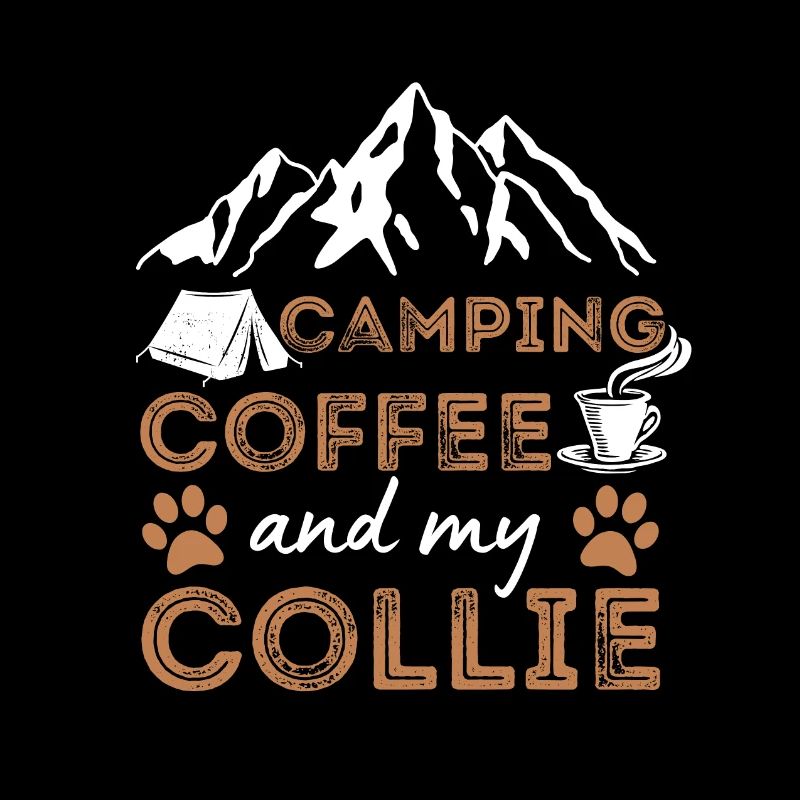 Collie Kaffee Camping Hund Cafe
