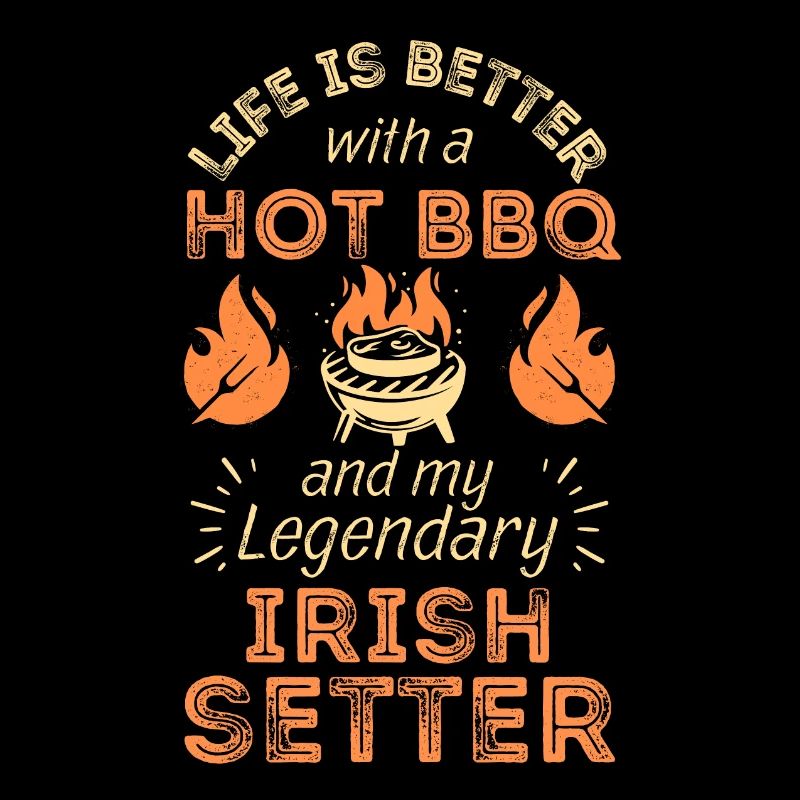 BBQ grill Irish setter lovers