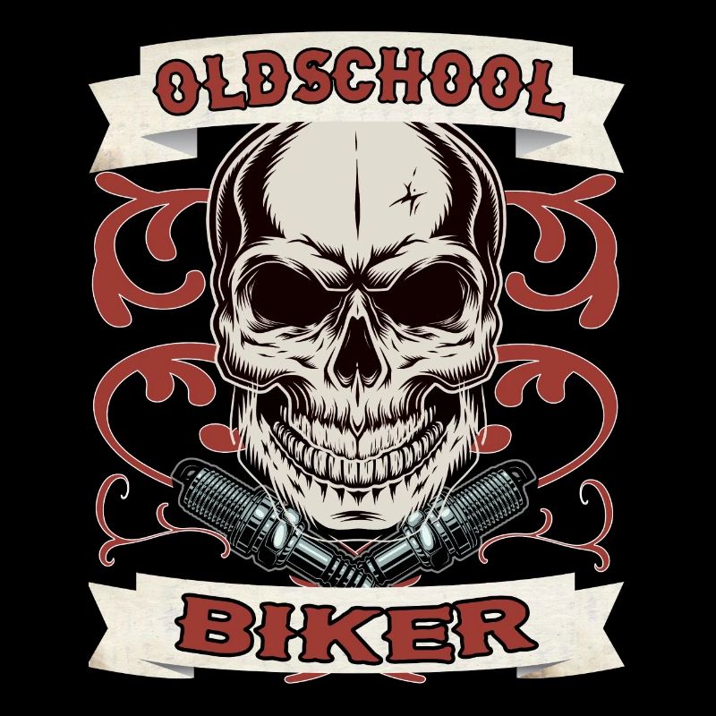 Oldschool Biker Motorrad Motorcrycle Geschenkidee